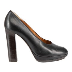 Lanvin Black Leather Platform Pumps Size IT 38.5