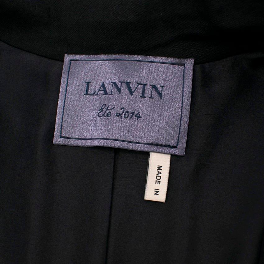 Lanvin Black Linen Blend Belted Jacket - Size US 10 In New Condition For Sale In London, GB