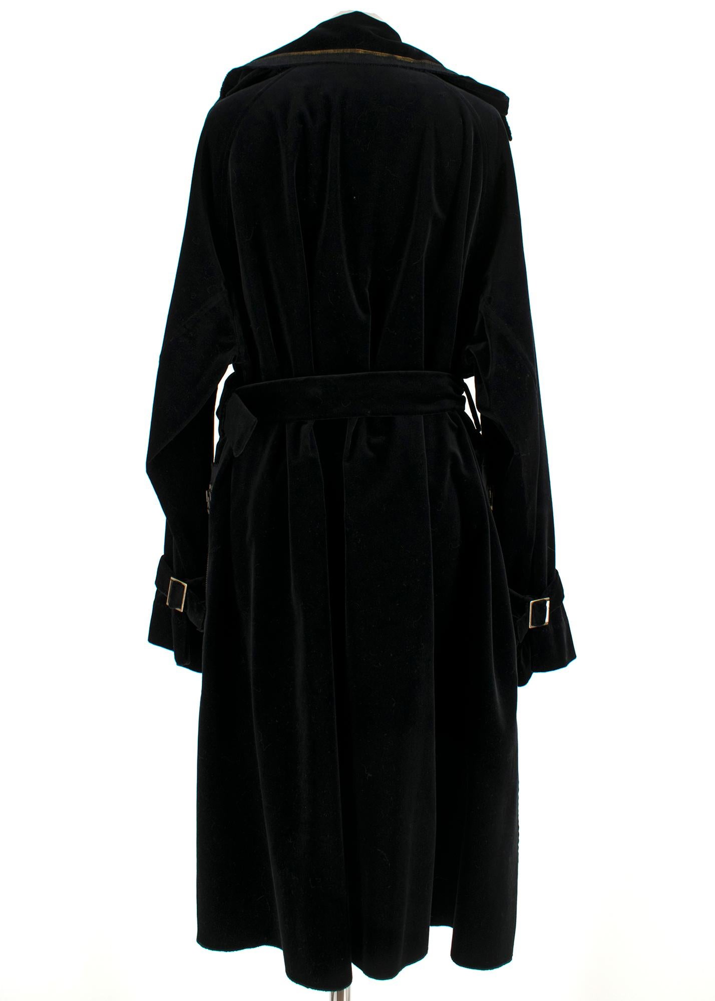 Lanvin Black Longline Wrap Coat - Size US 10 In Excellent Condition For Sale In London, GB