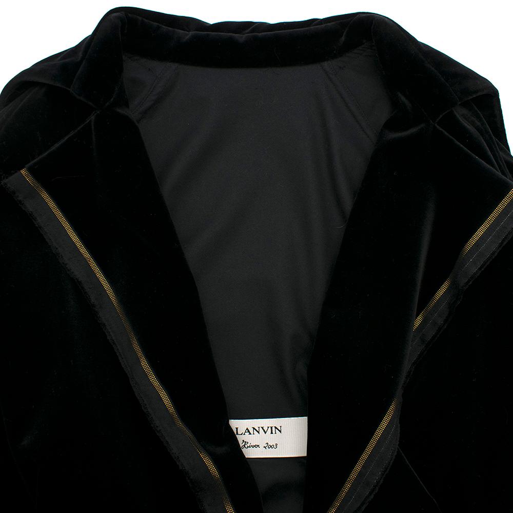 Women's Lanvin Black Longline Wrap Coat - Size US 10 For Sale