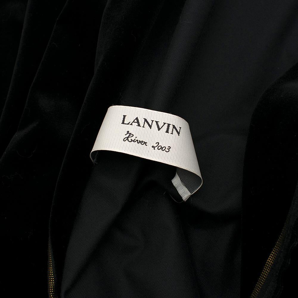 Lanvin Black Longline Wrap Coat - Size US 10 For Sale 1