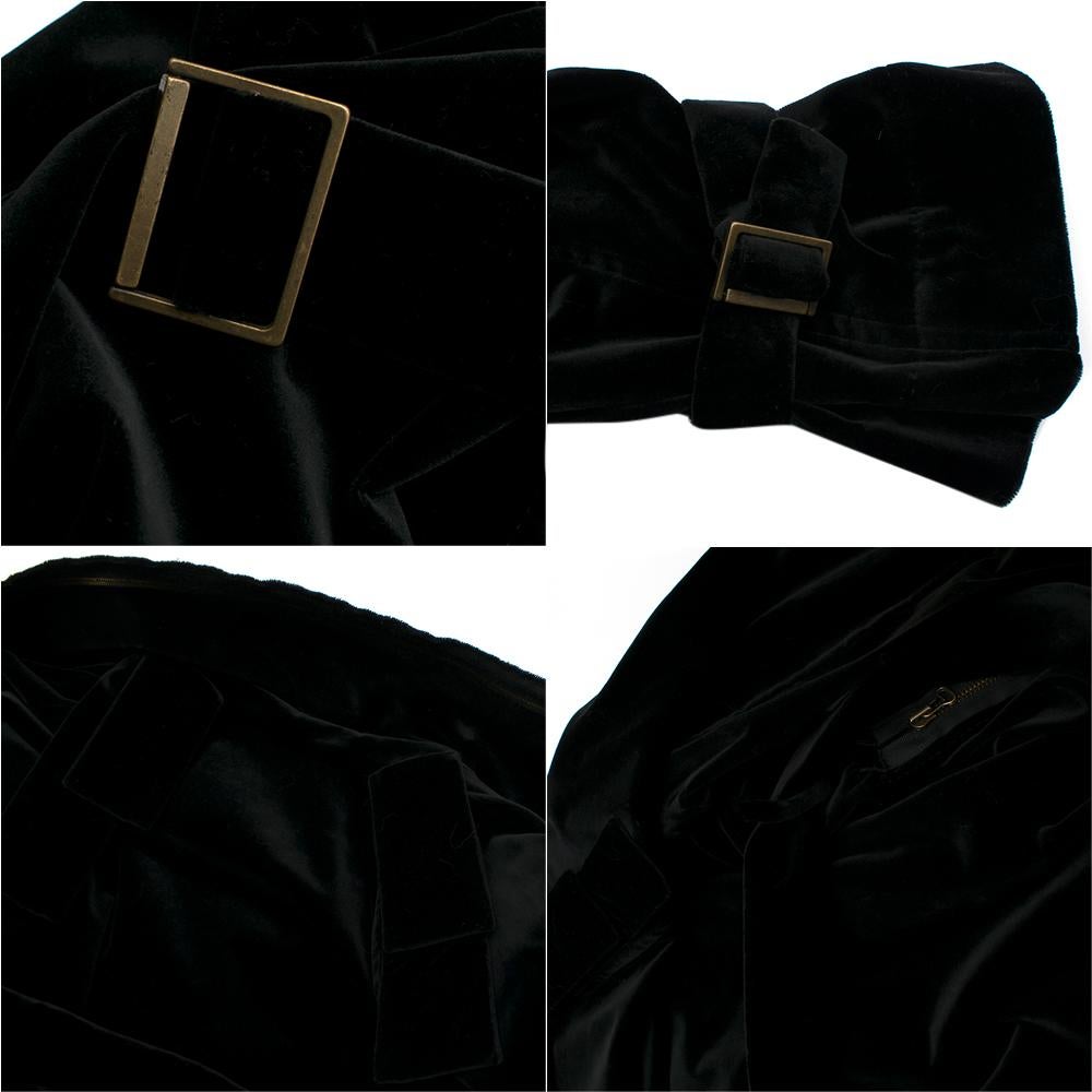 Lanvin Black Longline Wrap Coat - Size US 10 For Sale 2
