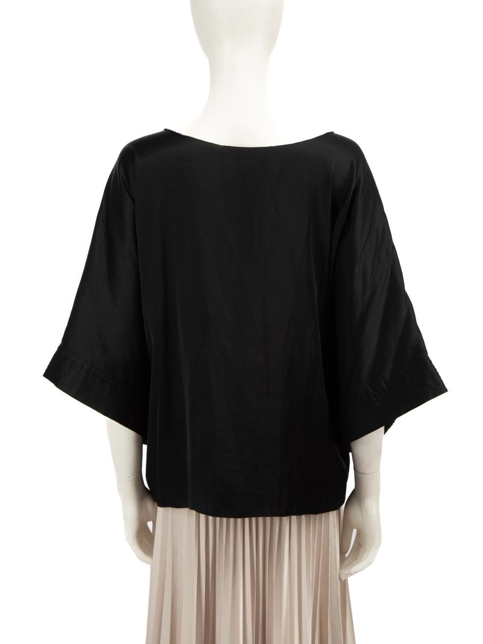 Lanvin Black Loose Fit Blouse Size L In Good Condition In London, GB