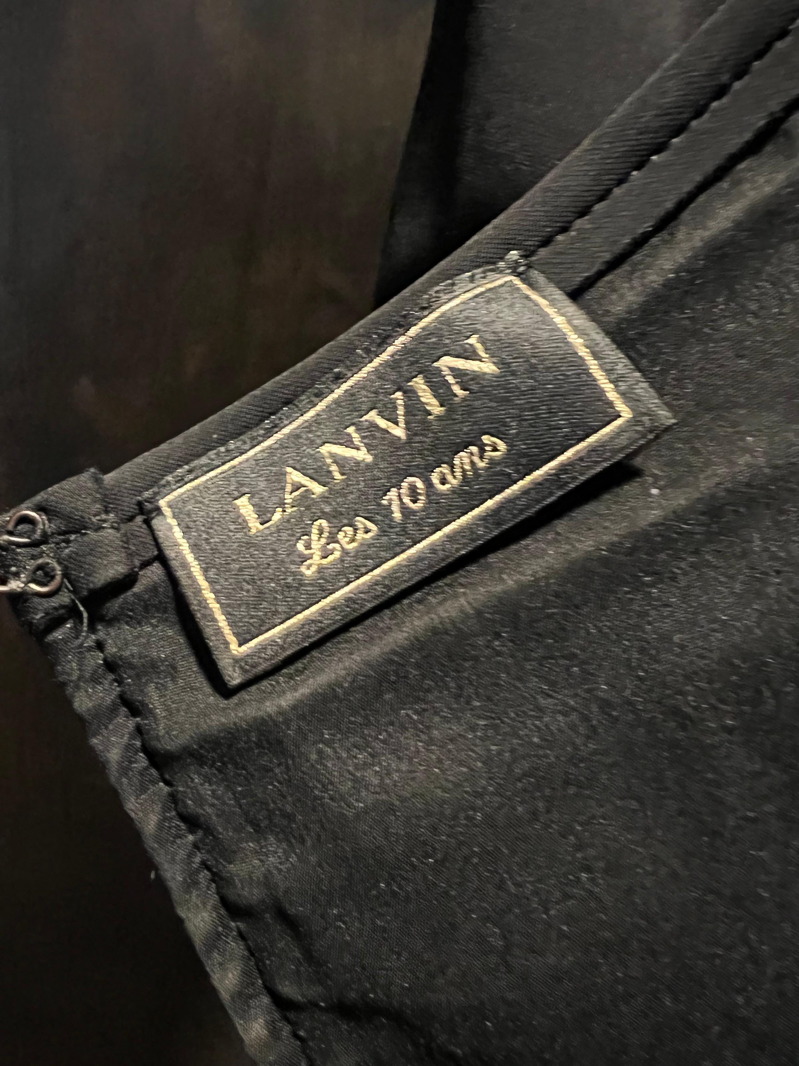 Lanvin Black Mini Dress, Size 40 For Sale 6