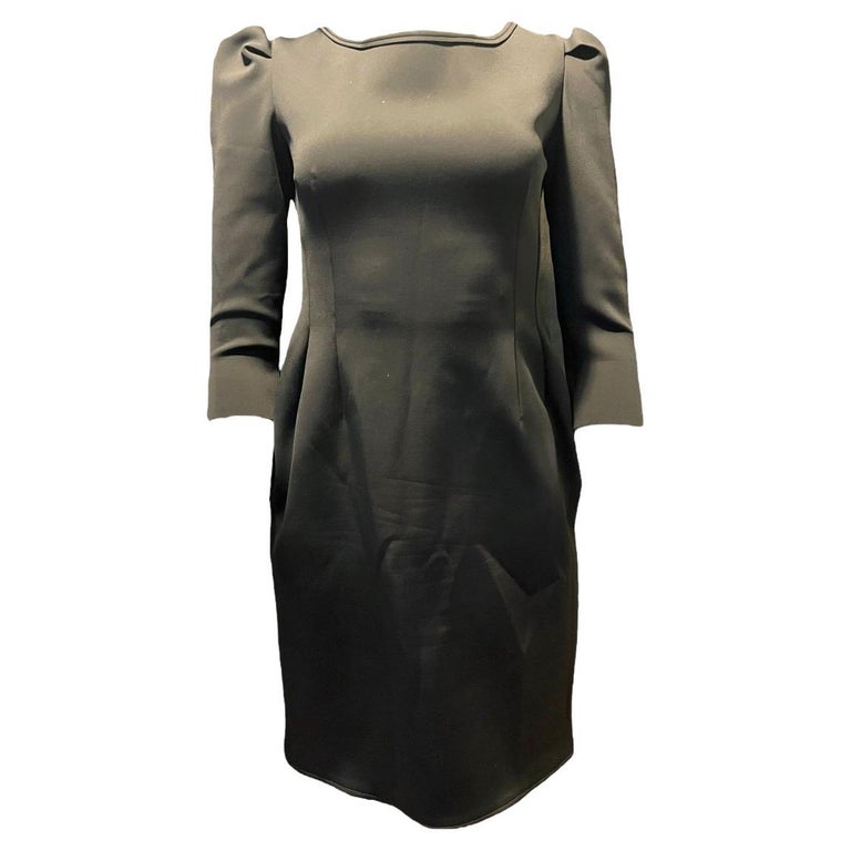 Lanvin Black Mini Dress, Size 40 For Sale at 1stDibs