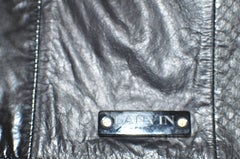 Lanvin Black Patent Leather and Reptile Foldover Flap Clutch with Dust Bag 41402