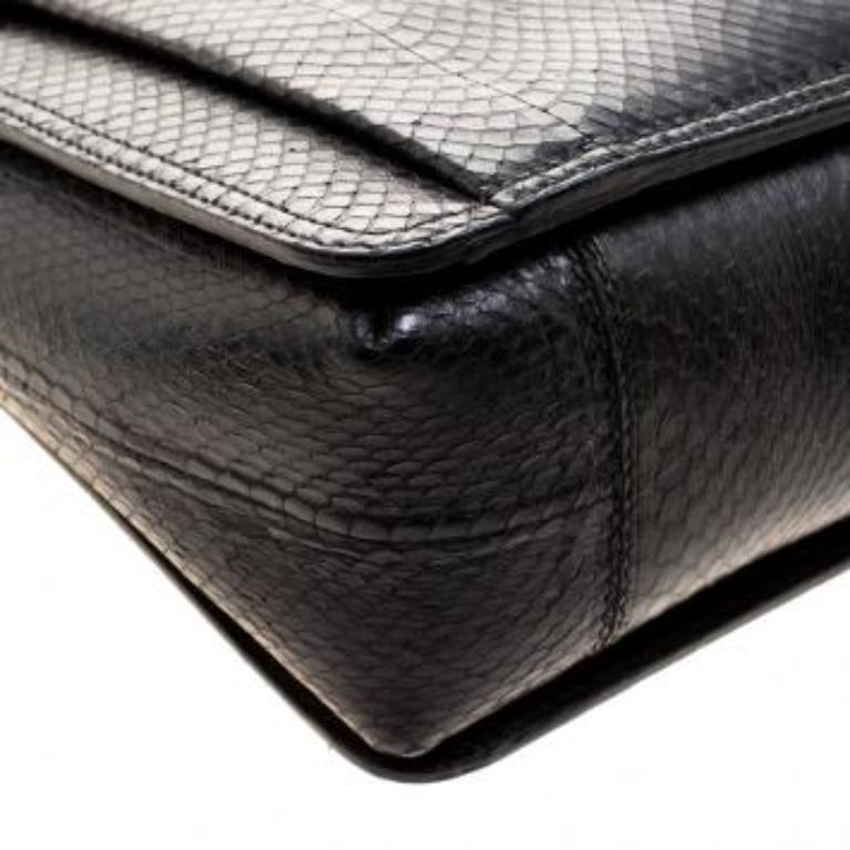 Lanvin Black Python Shoulder Bag en vente 1