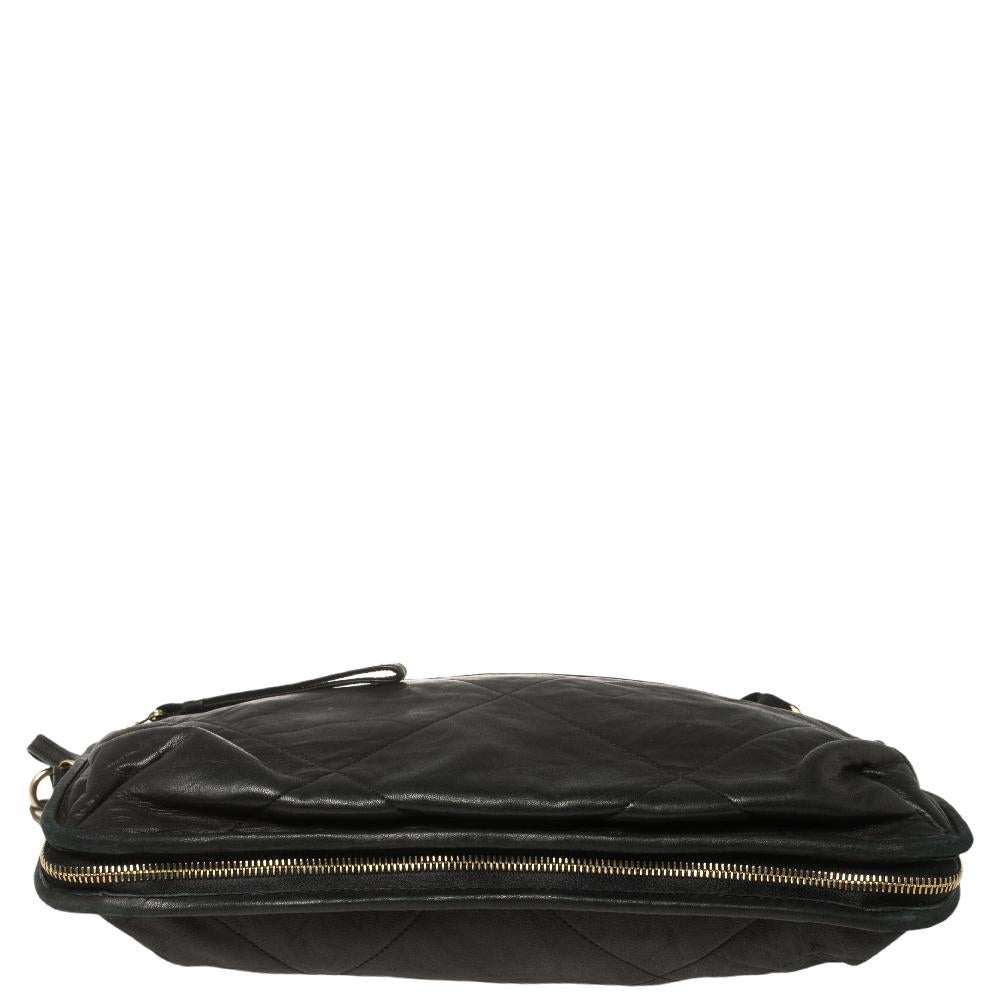 Lanvin Black Quilted Leather Amalia Shoulder Bag 5