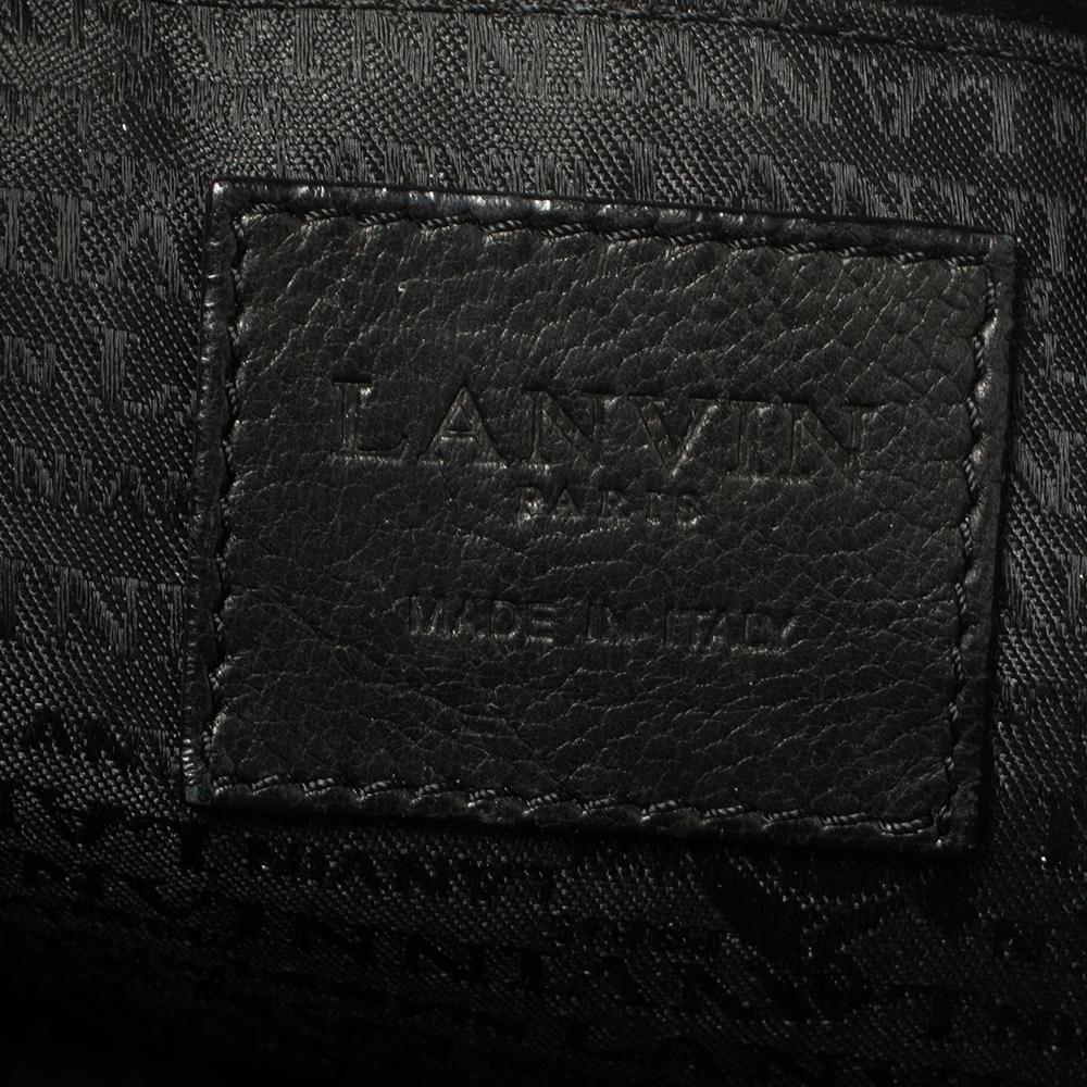 Lanvin Black Quilted Leather Amalia Shoulder Bag 4