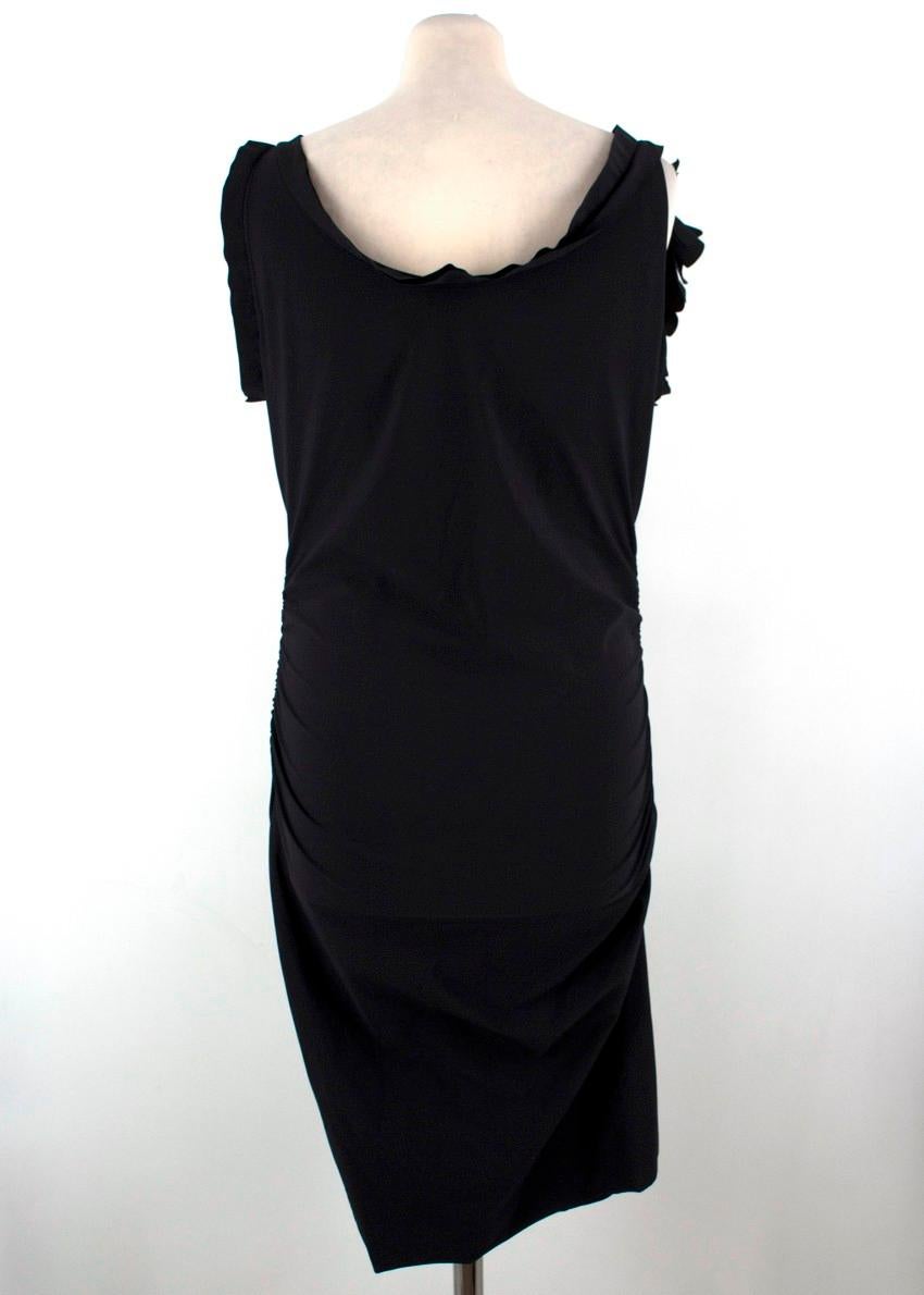 Lanvin Black Ruched Dress  In Good Condition In London, GB