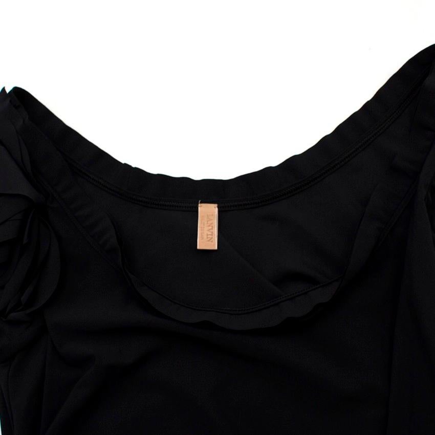 Women's Lanvin Black Ruched Dress 