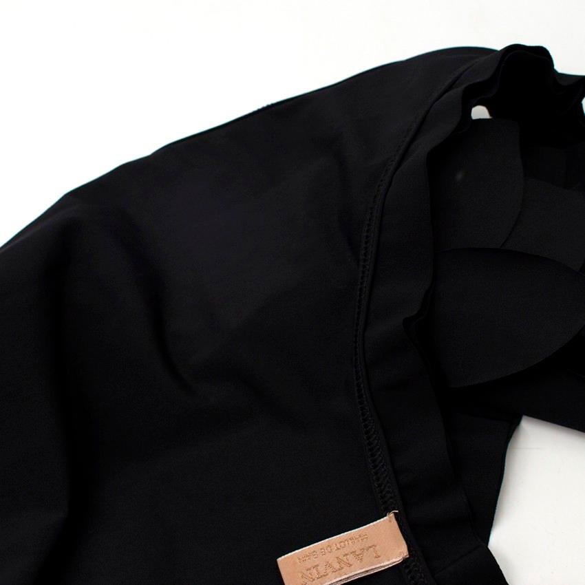 Lanvin Black Ruched Dress - Size Estimated M  For Sale 3