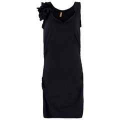 Lanvin Black Ruched Dress - Size Estimated M 