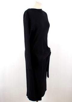 Lanvin Black Ruched Shift Dress FR 40
