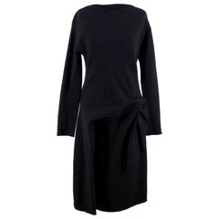Lanvin Black Ruched Shift Dress FR 40