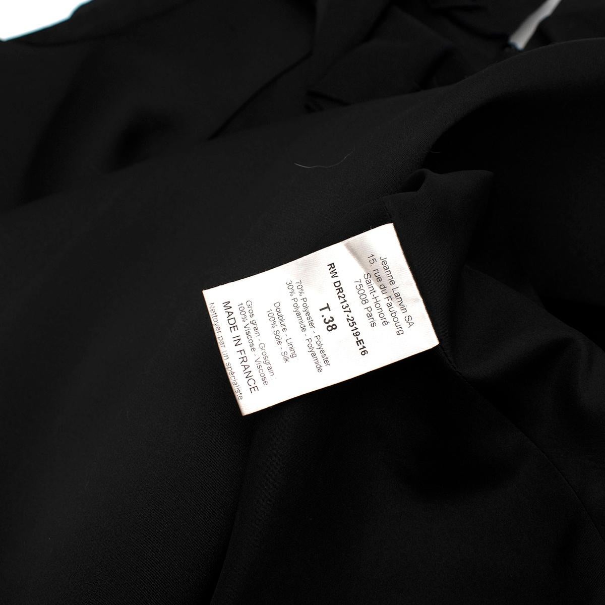 Lanvin Black Ruffled Cocktail Dress - US size 6 For Sale 1