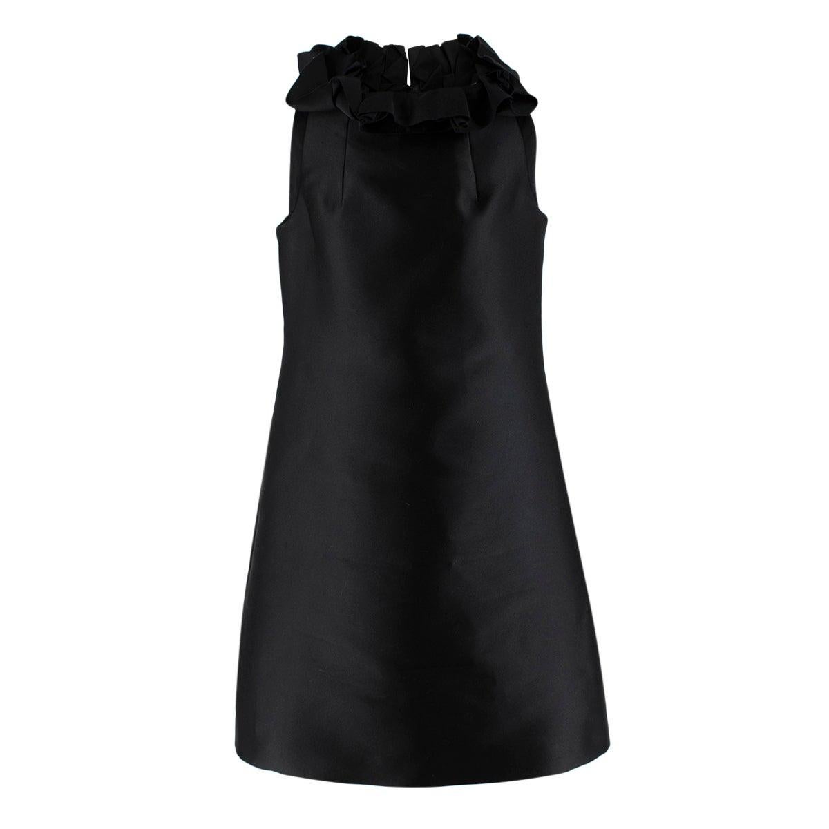 Lanvin Black Ruffled Cocktail Dress - US size 6 For Sale