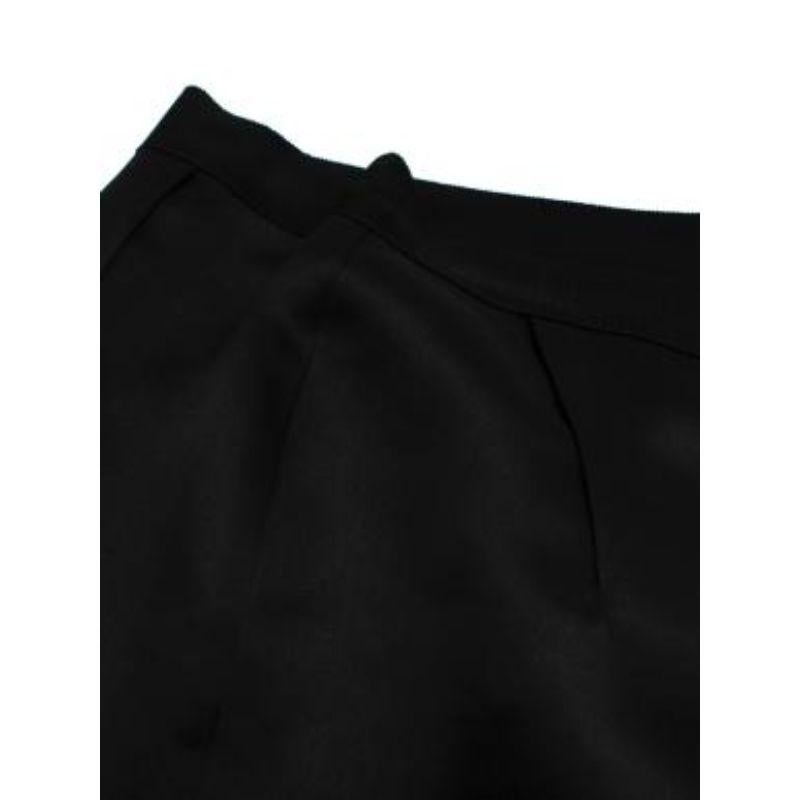 Lanvin Black Satin Raw Hem Pencil Skirt For Sale 2