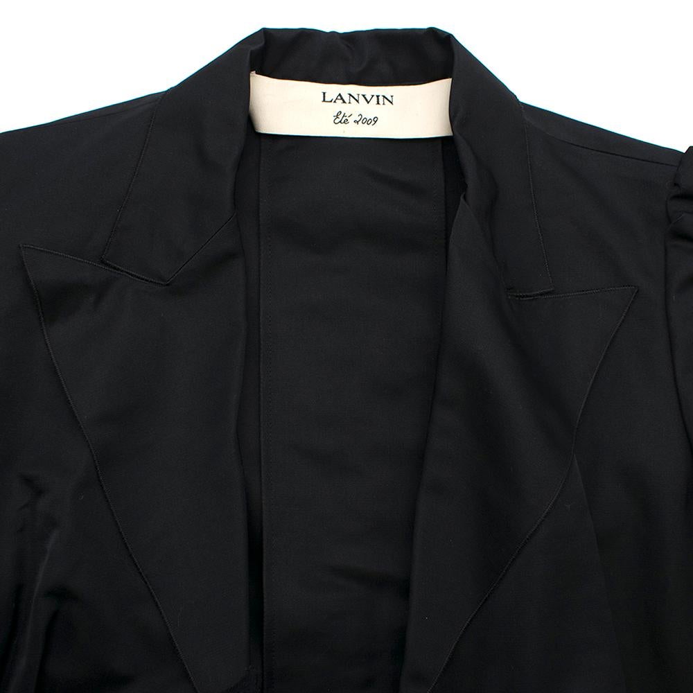 Women's Lanvin Black Silk Blend Fitted Blazer SIZE 38