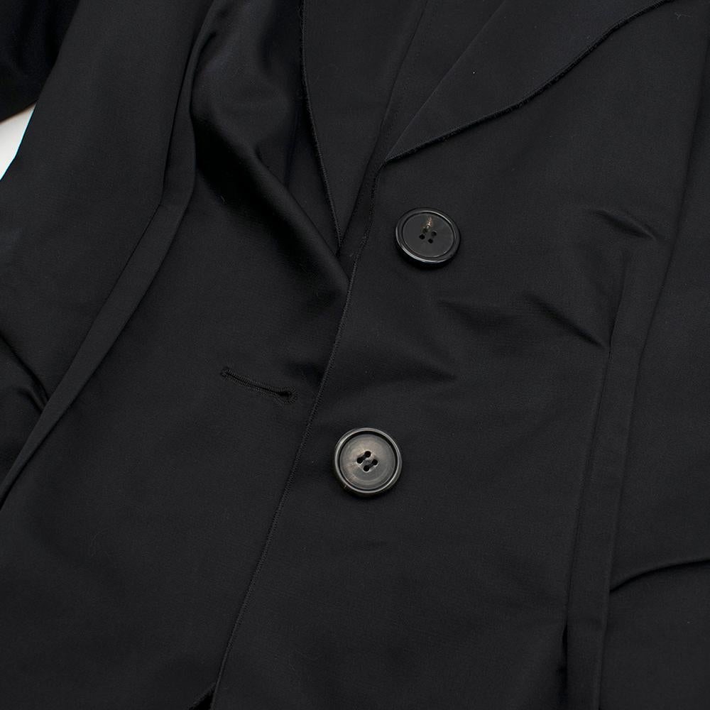 Lanvin Black Silk Blend Fitted Blazer SIZE 38 2