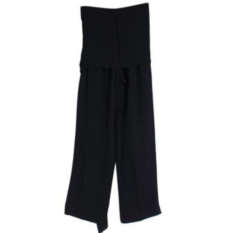 Lanvin Black Silk-Blend Trousers with Wrap Waist In Excellent Condition For Sale In London, GB
