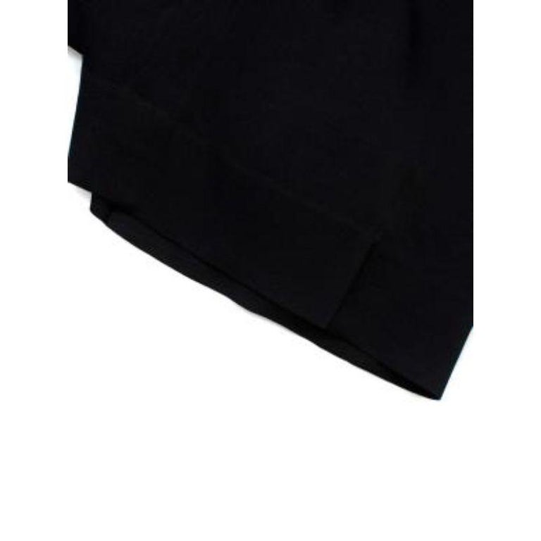 Lanvin Black Silk-Blend Trousers with Wrap Waist For Sale 1