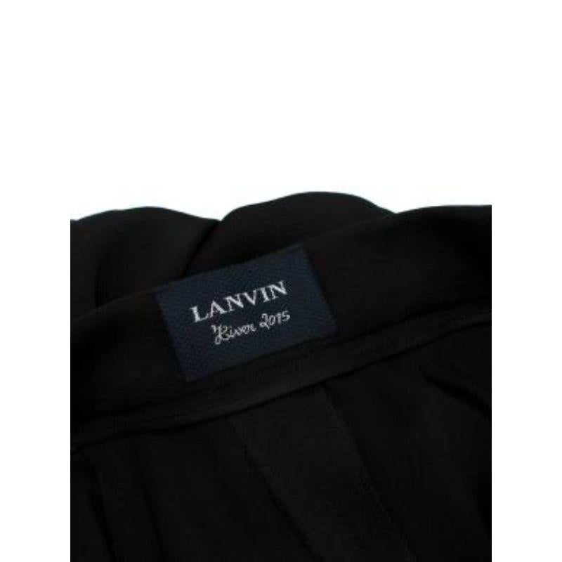 Lanvin Black Silk-Blend Trousers with Wrap Waist For Sale 3