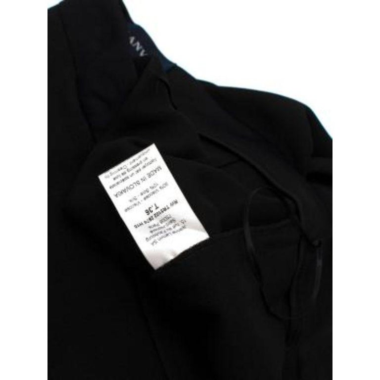 Lanvin Black Silk-Blend Trousers with Wrap Waist For Sale 4