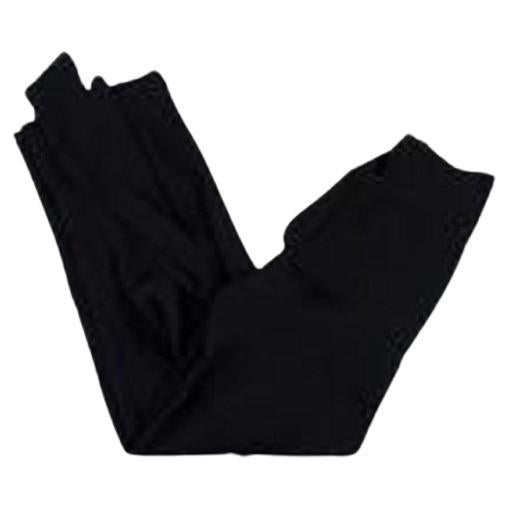 Lanvin Black Silk-Blend Trousers with Wrap Waist For Sale