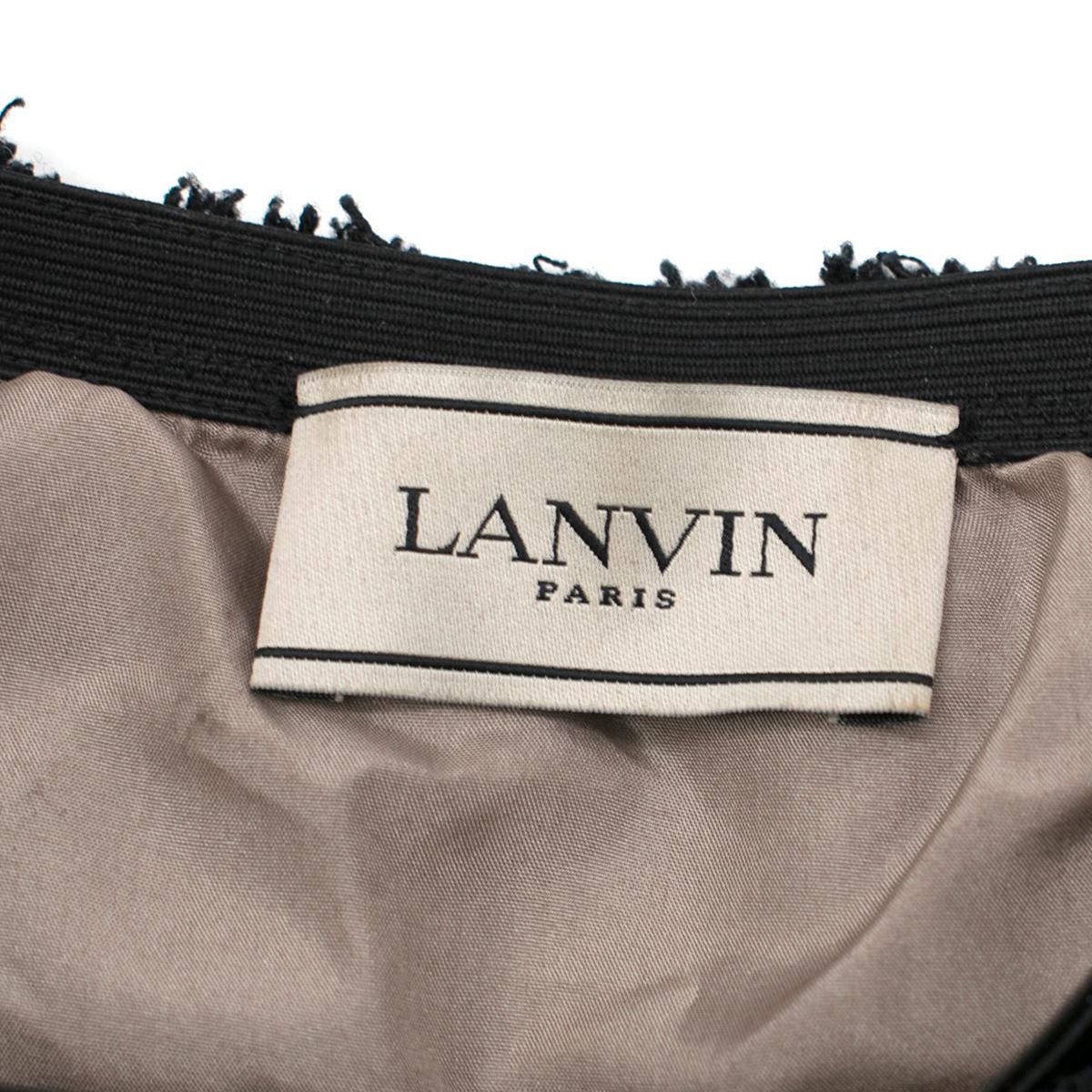 Lanvin Black Silk Lace Embellished Sleeveless Top - Size US 6 For Sale 1