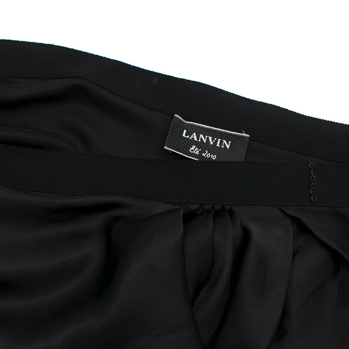 black silk wrap skirt