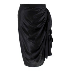 Lanvin Black Silk Pencil Skirt - Size US 8