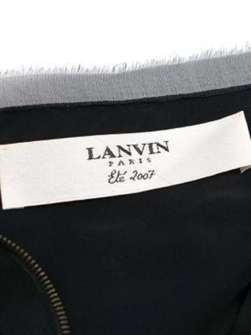 Women's Lanvin Black Silk Pleated Top For Sale