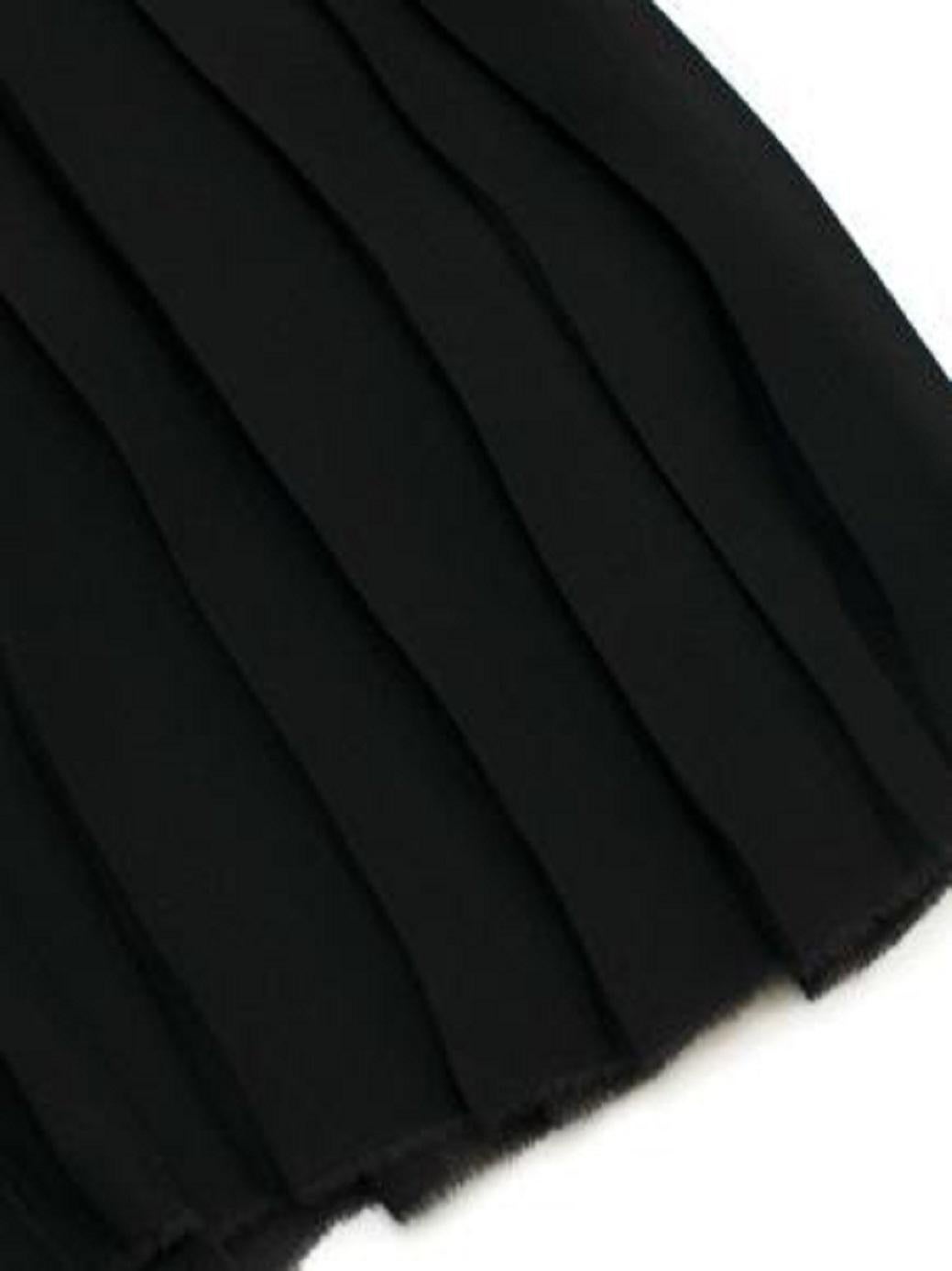 Lanvin Black Silk Pleated Top For Sale 5