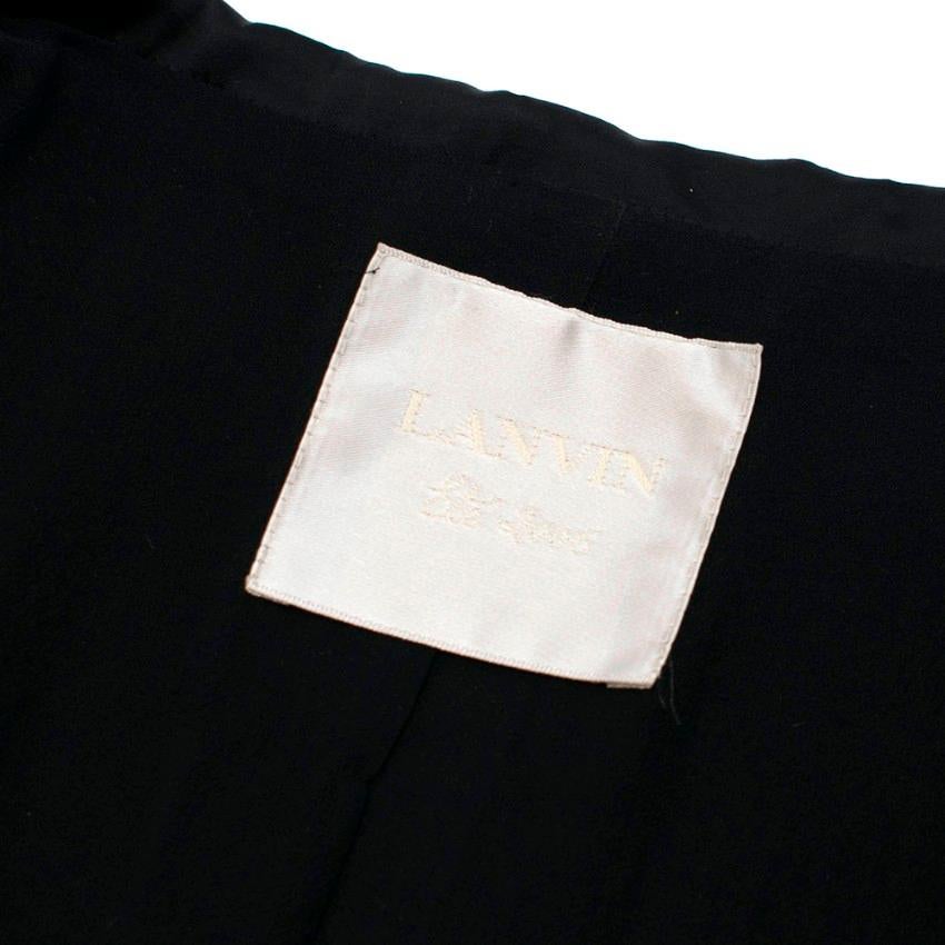 Women's Lanvin Black Silk Wrap Gown - Size US 4