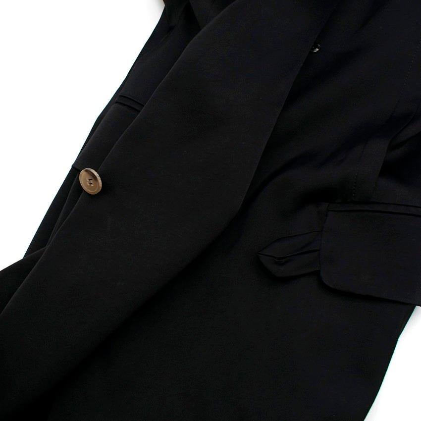 Lanvin Black Silk Wrap Gown - Size US 4 2