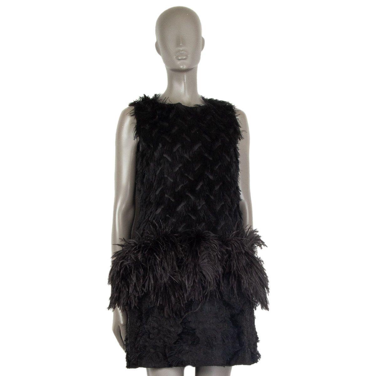 COUPE OSTRICH FEATHER Mini Dress 