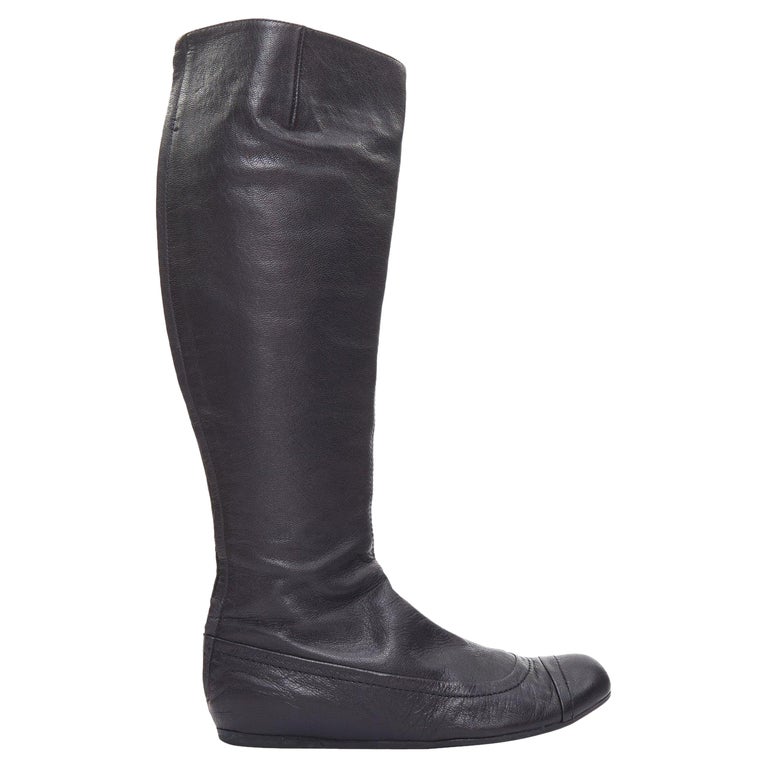 LANVIN 2010 ARCHIVE LEATHER BOOTS BLACK Lanvin Ready to Wear 