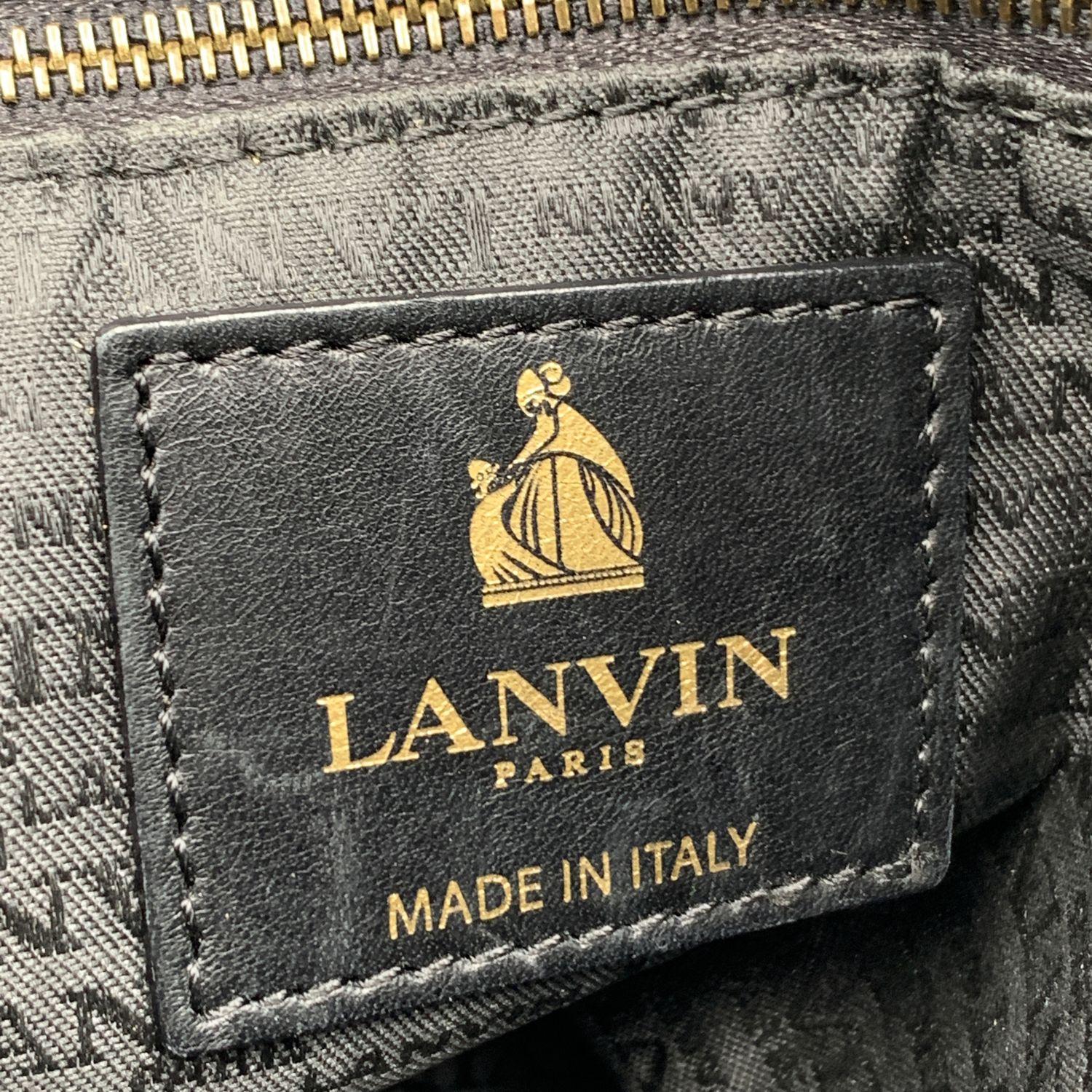 Lanvin Black Soft Quilted Leather Happy Flap Shoulder Bag 2