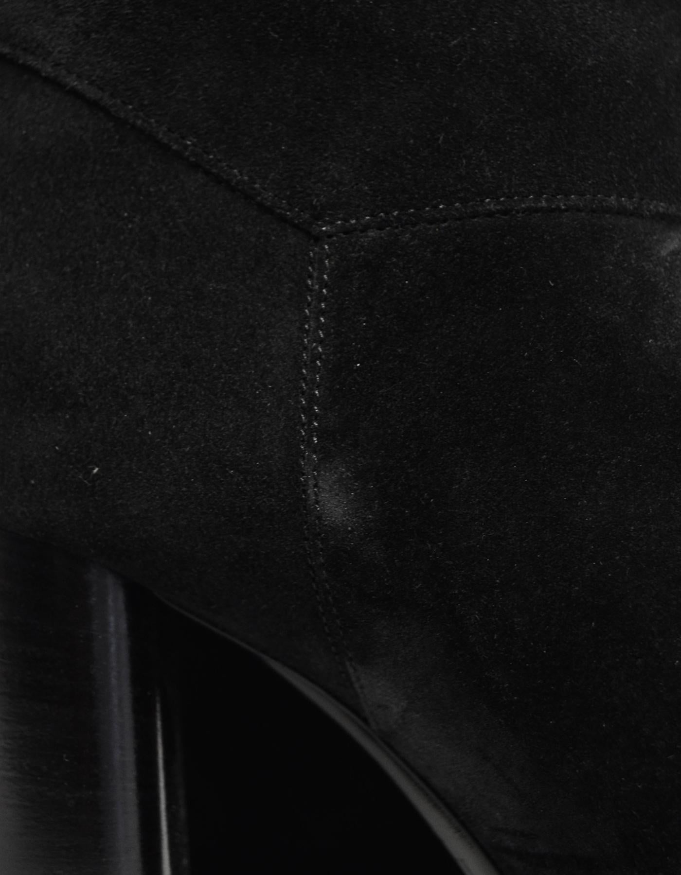 Lanvin Black Suede Knee-High Boots sz 39.5  2