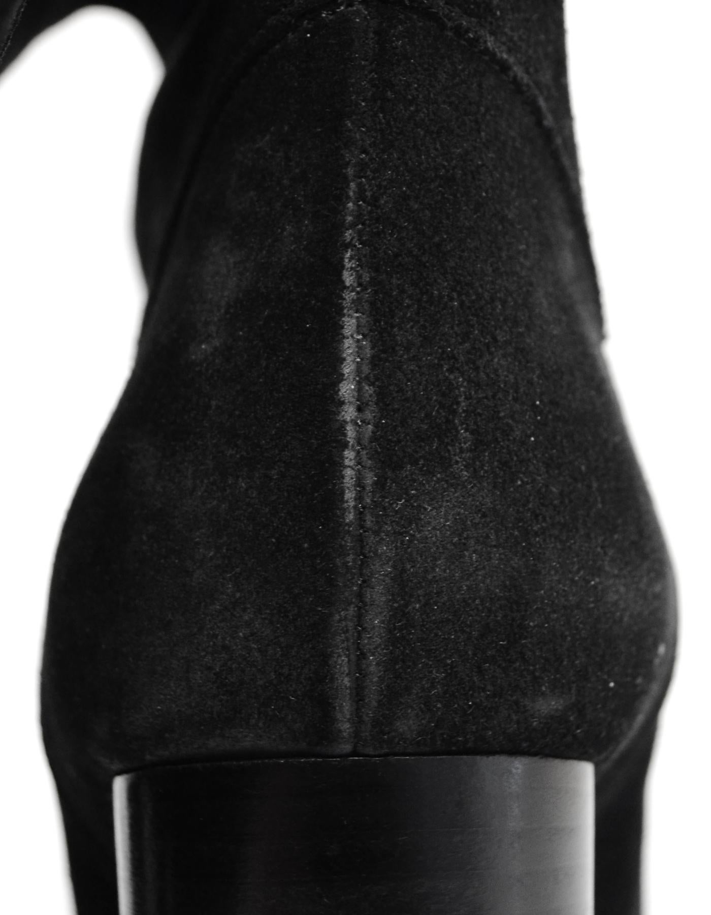 Lanvin Black Suede Knee-High Boots sz 39.5  3