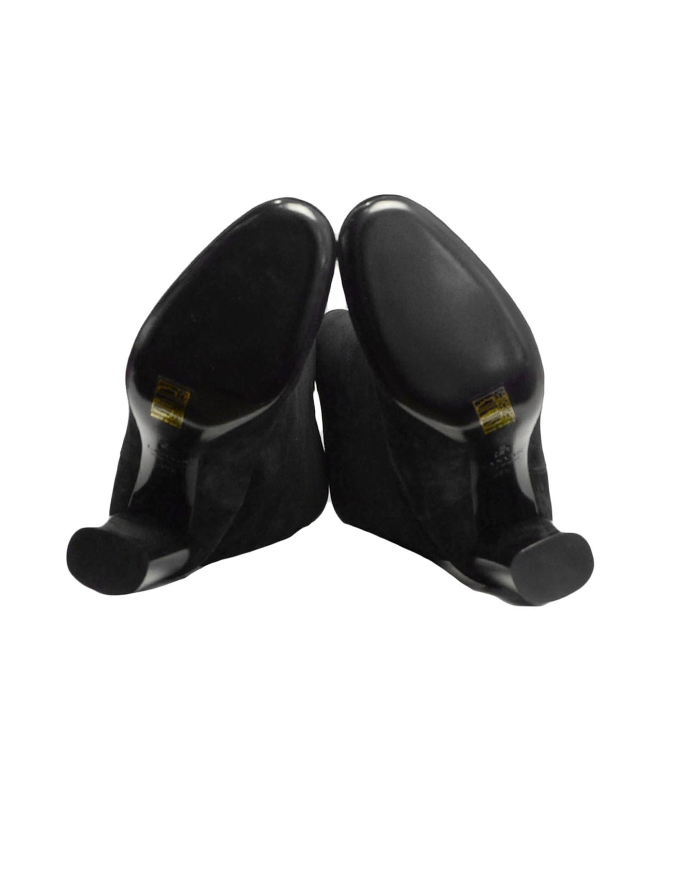 Lanvin Black Suede Knee-High Boots sz 39.5  4