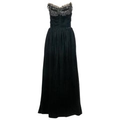Lanvin - Robe de soirée en velours noir