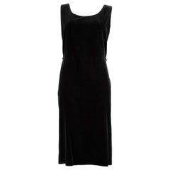 Lanvin Black Velvet Round Neck Sleeveless Dress Size XL Lanvin Black Velvet Round Neck Sleeveless Dress Size XL