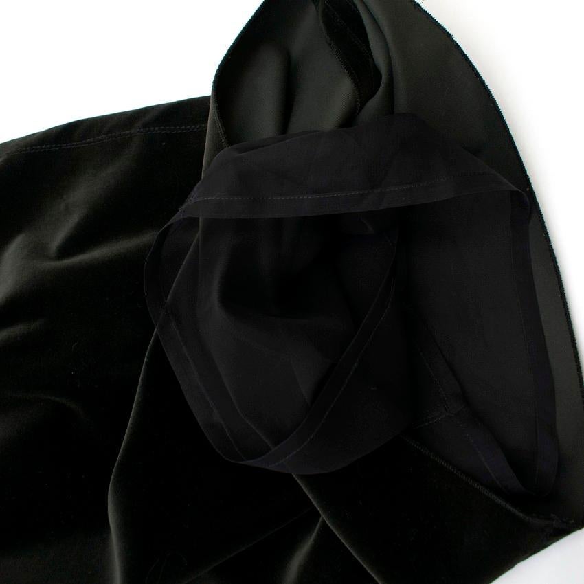 Lanvin Black Velvet Strapless Fitted Midi Dress US 4 1