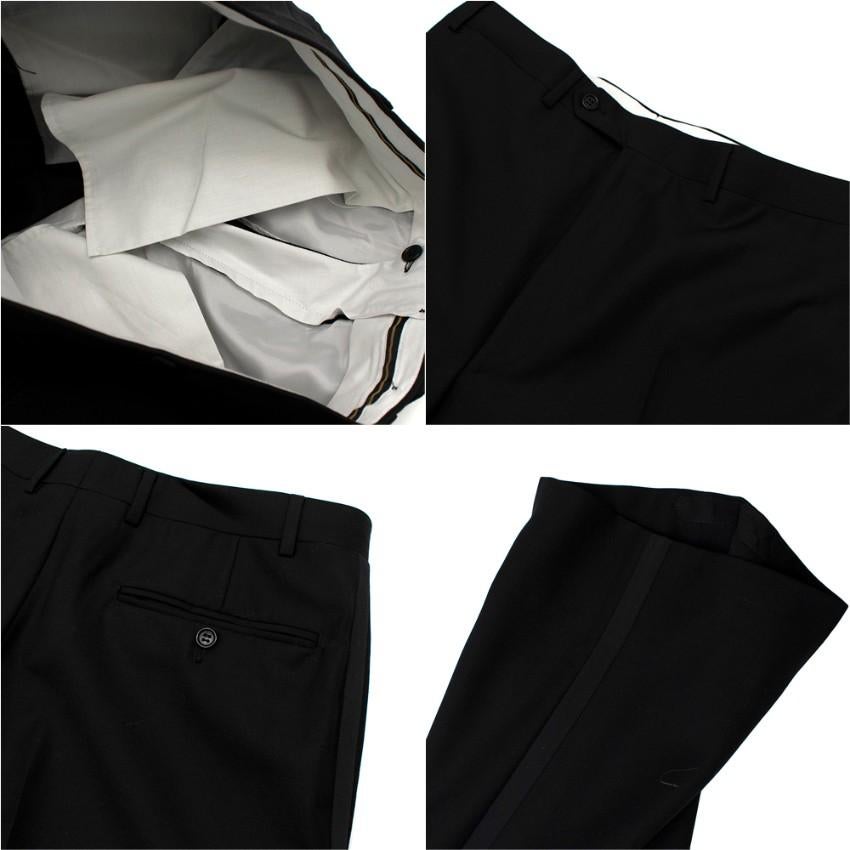 Women's or Men's Lanvin Black Virgin Wool Single Breasted Two-Piece Suit - Size XL EU52