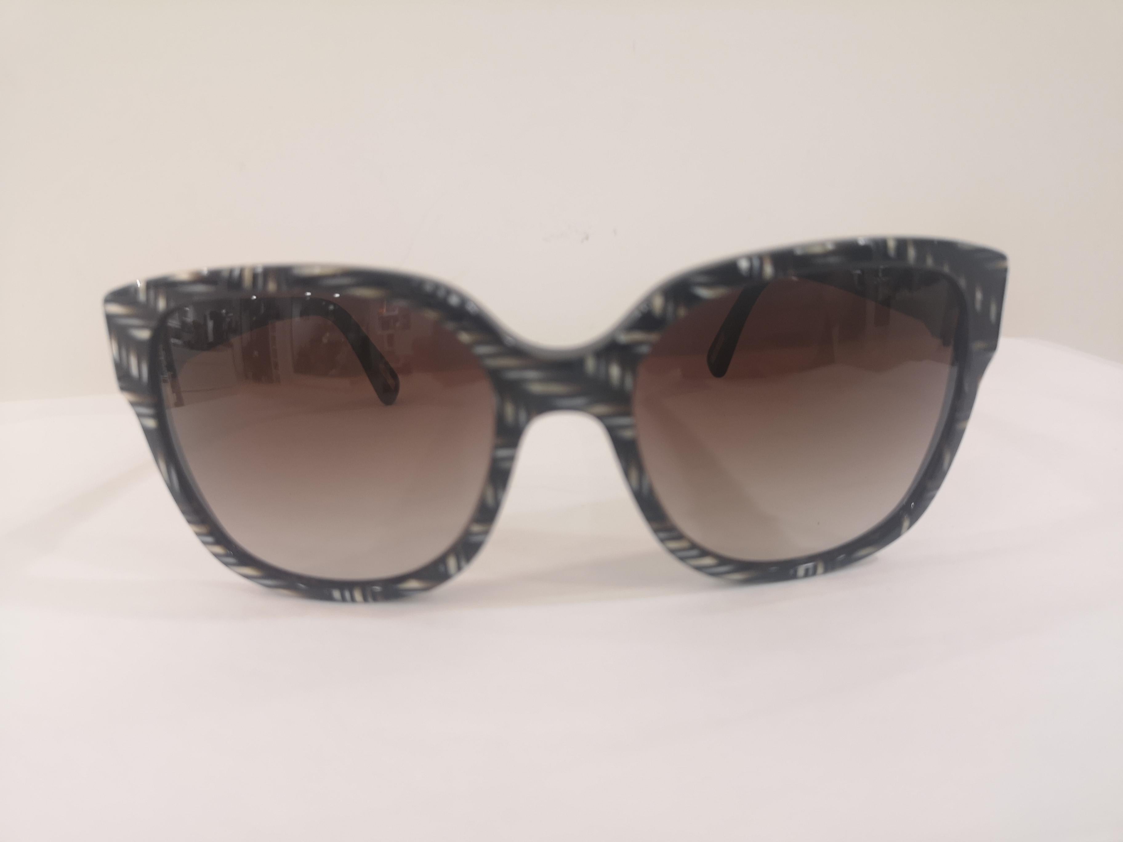 Gray Lanvin Black white sunglasses NWOT For Sale