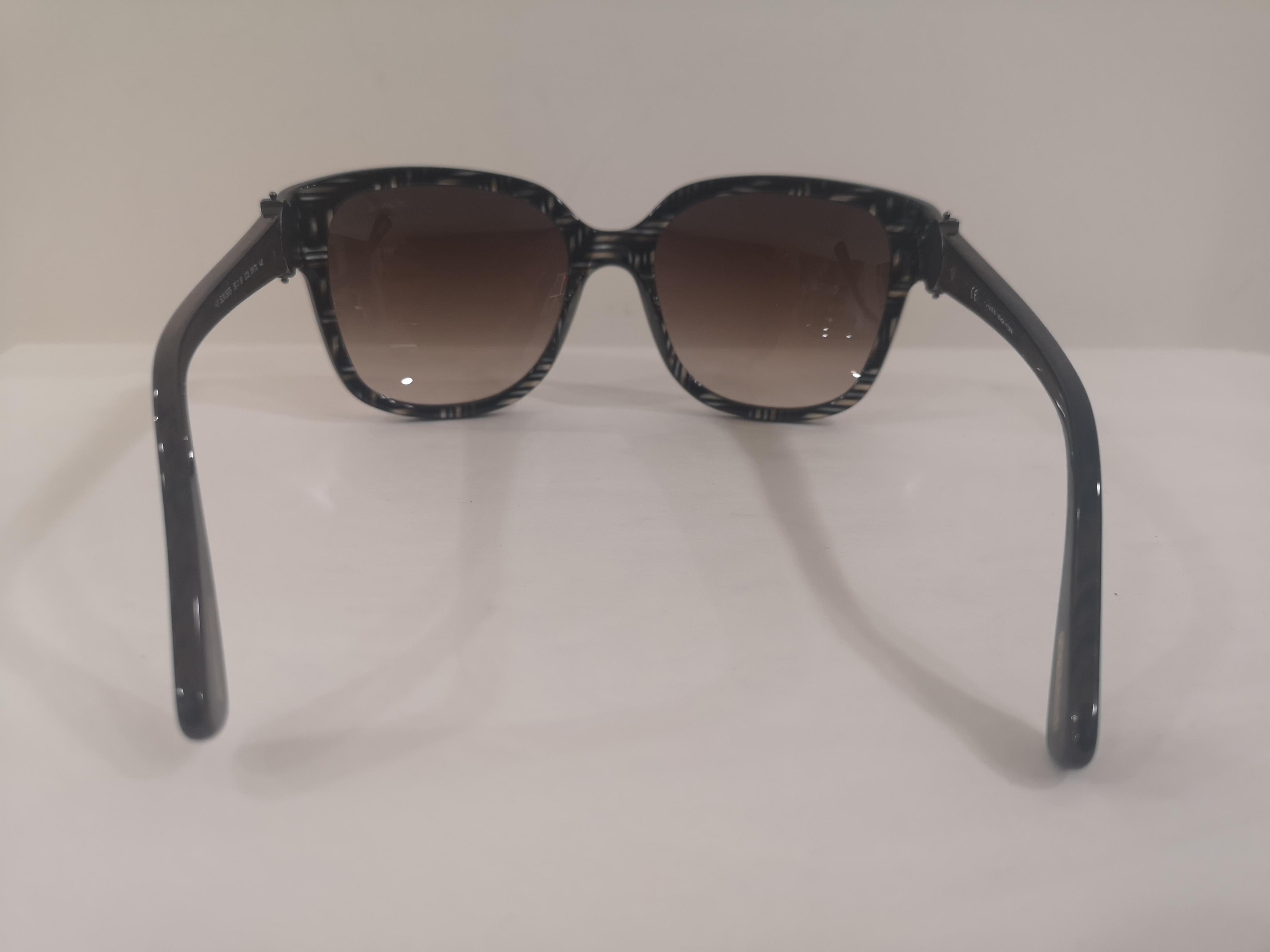 Lanvin Black white sunglasses NWOT For Sale 1