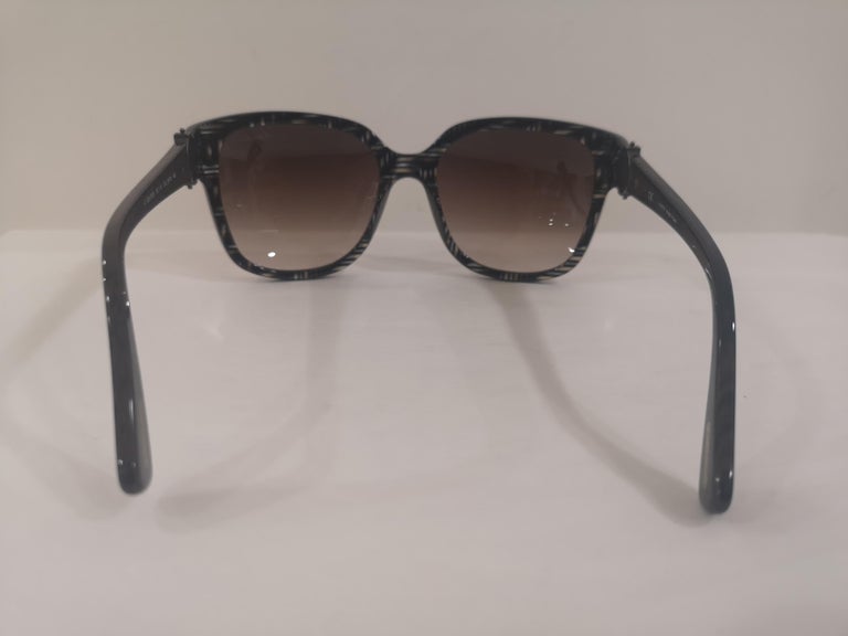 Lanvin Black white sunglasses NWOT For Sale at 1stDibs