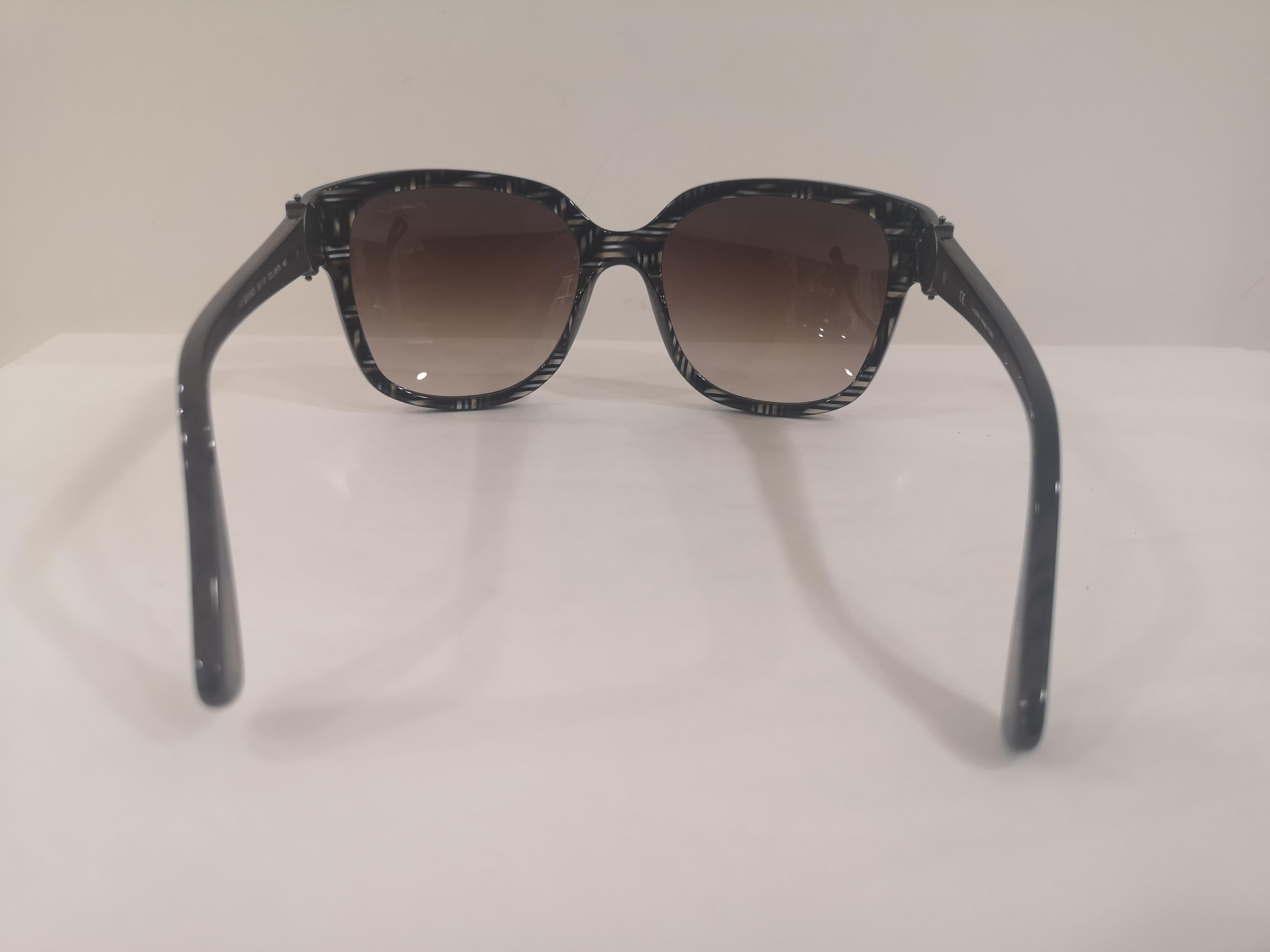 Lanvin Black white sunglasses NWOT For Sale 2